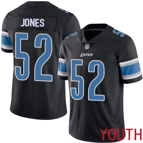 Detroit Lions Limited Black Youth Christian Jones Jersey NFL Football #52 Rush Vapor Untouchable->youth nfl jersey->Youth Jersey